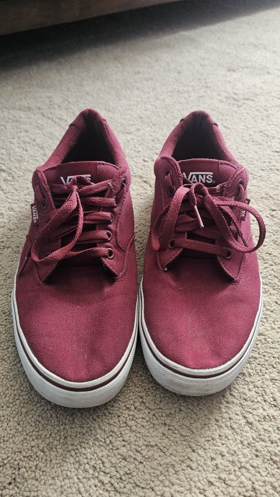 Maroon Vans Lace Up Casual Shoes
