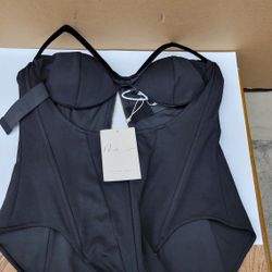 Mew Mews Black Corset Top Medium 