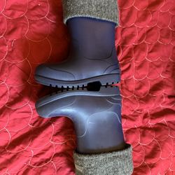 Munchkin by Stride Rite Bear Toddler Size 10 Rubber Boots Navy Blue Insulated