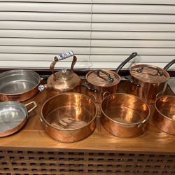 10 Piece Copper Cookware Or Display Set From Korea And India