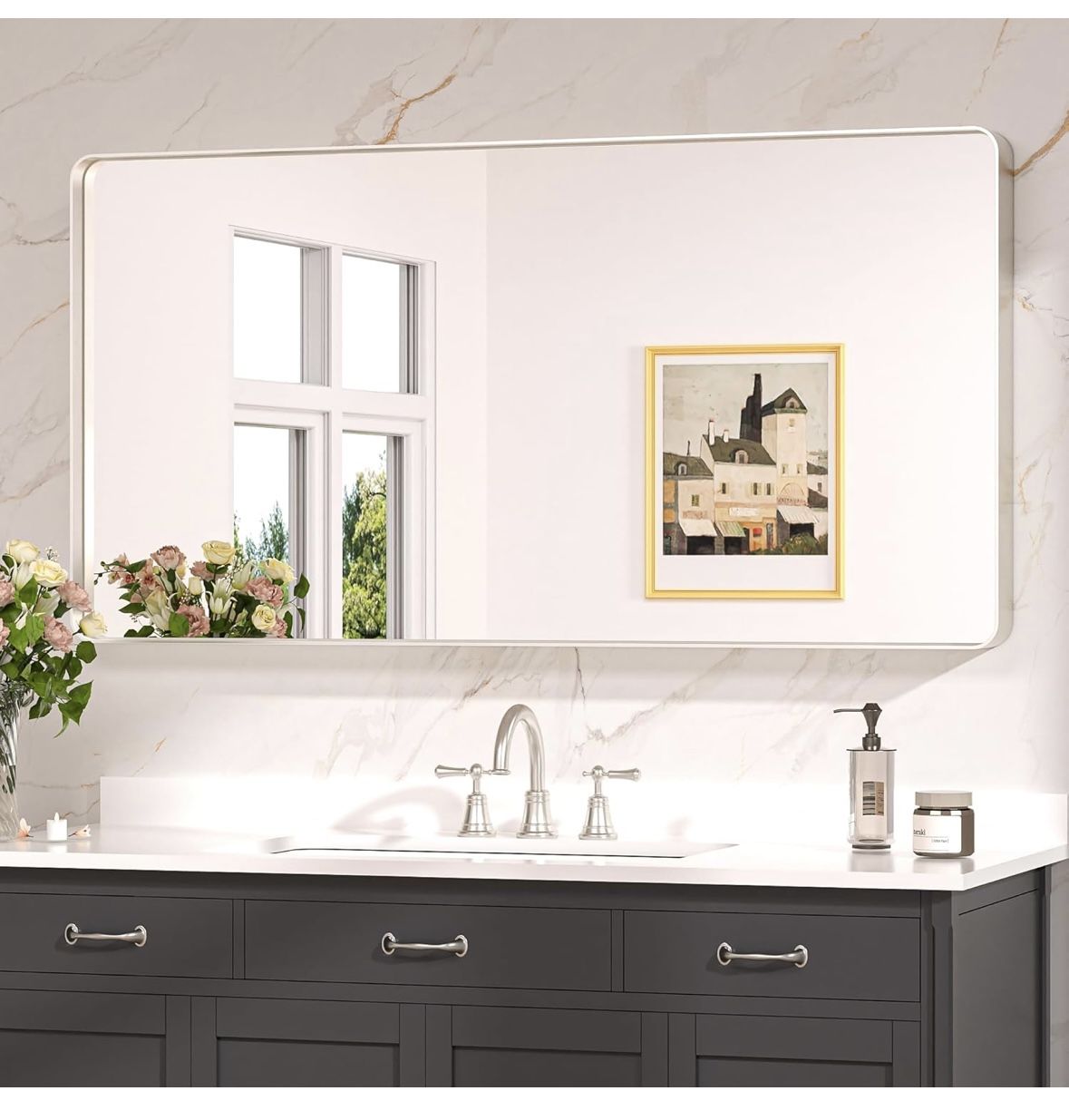 Priced To Sell! Keonjinn 48x24 Bathroom Vanity Mirror