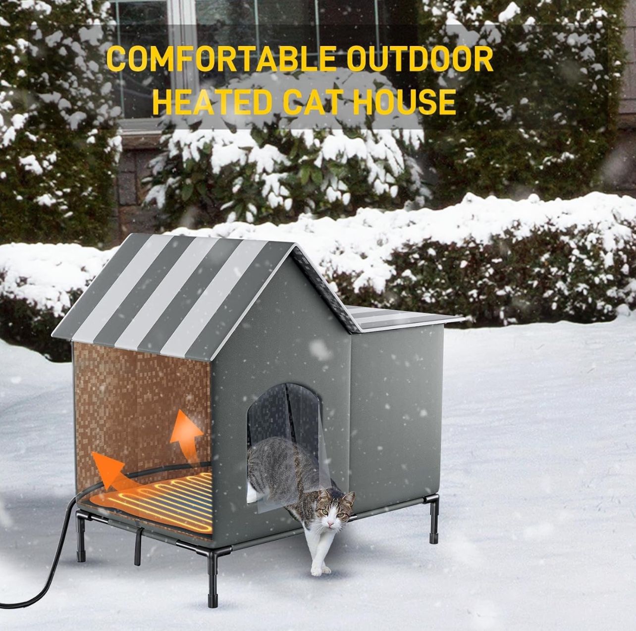 Heated Cat House For The Winter