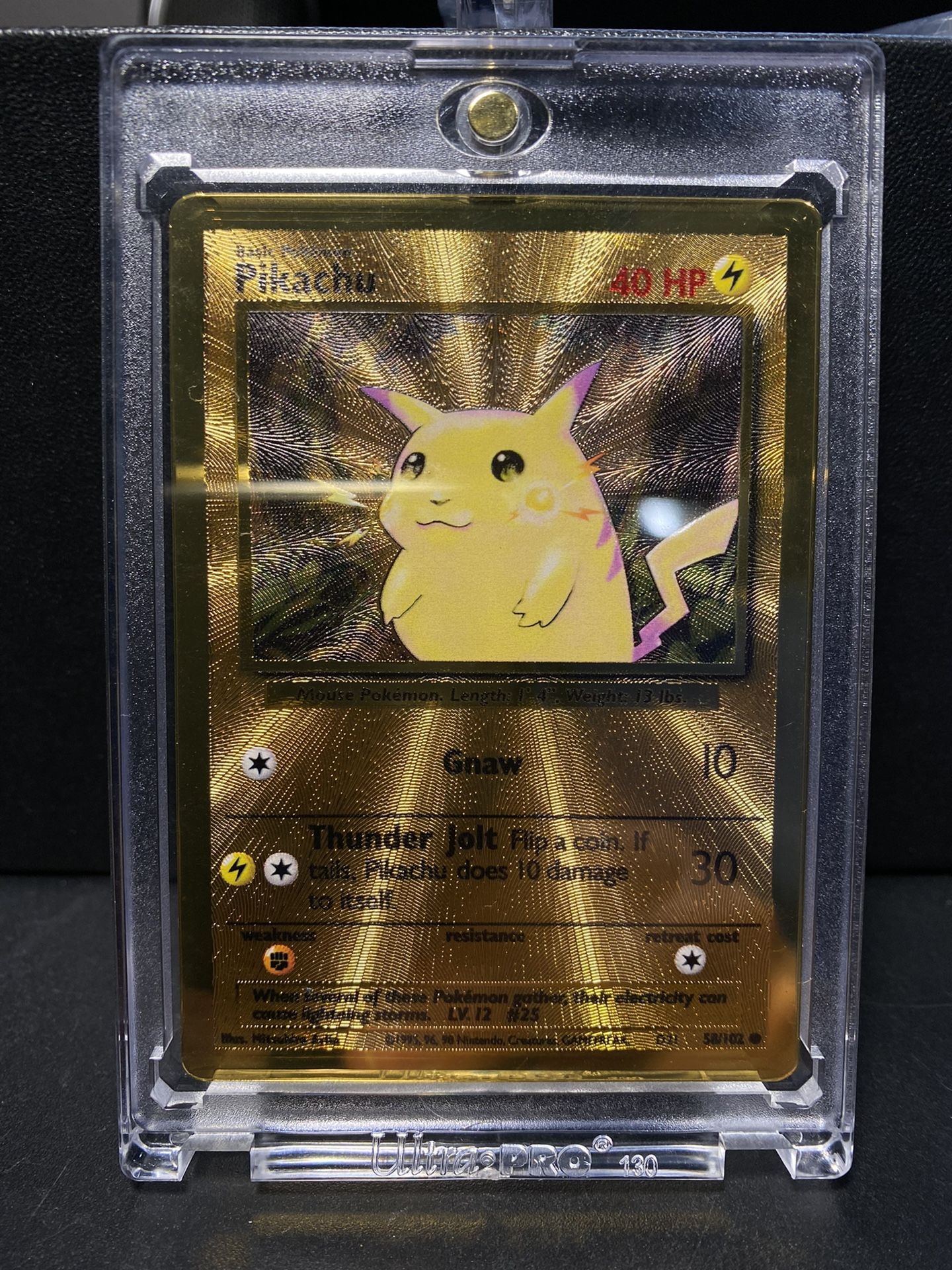 Pikachu - 58/102 (Celebrations Metal Card) - Miscellaneous Cards & Products  - Pokemon