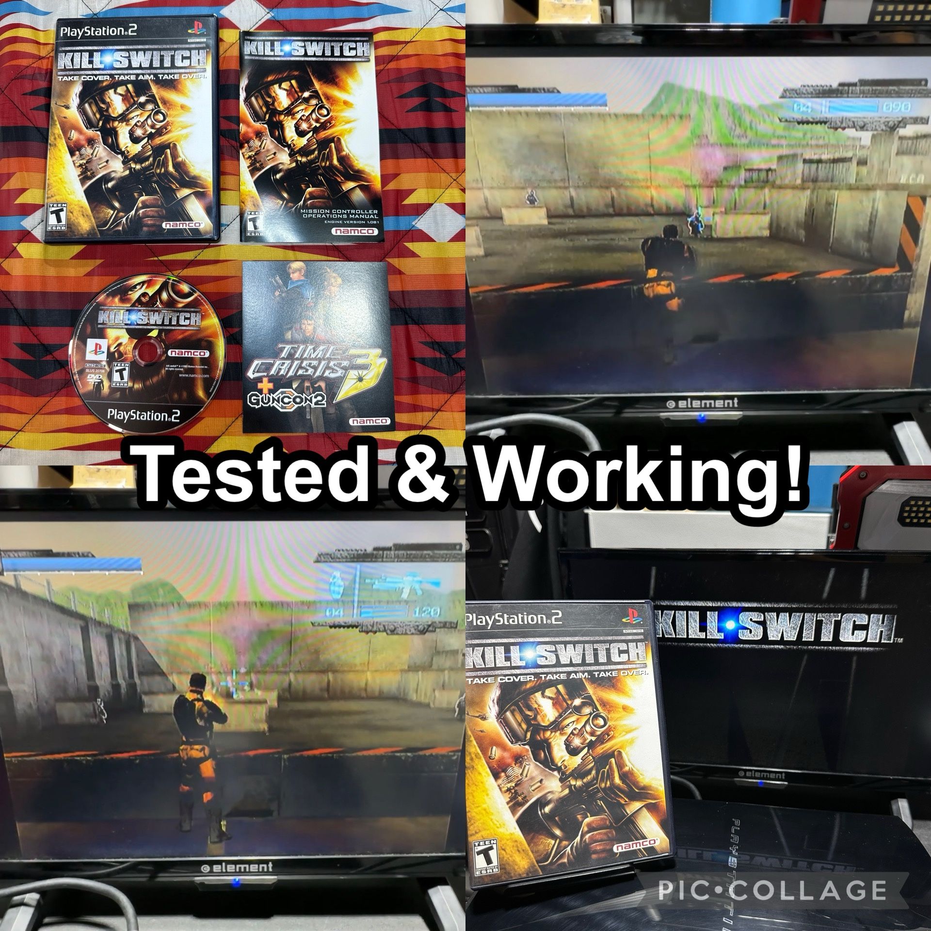 Kill.Switch (Sony PlayStation 2, 2003) PS2 CIB Tested & Working!