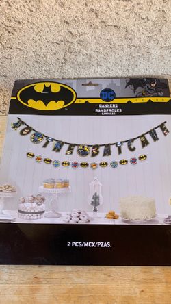 HAPPY BIRTHDAY BATMAN DECORATIONS,HAPPY BIRTHDAY BANNER,BATMAN TABLE DECORATION AND MORE CHECK PICTURES TAKE ALL $45