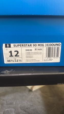 Adidas Superstar 90 MIG x JJJJound Size 12 DS