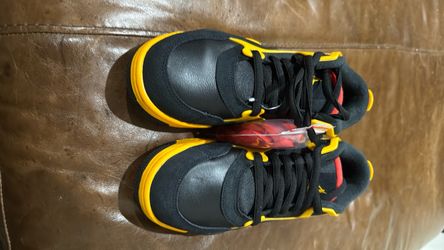 Black and Yellow High-Top Sneakers