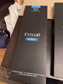Cutluxe Artisan Series 3-Piece BBQ Butcher Knife Set – NEW