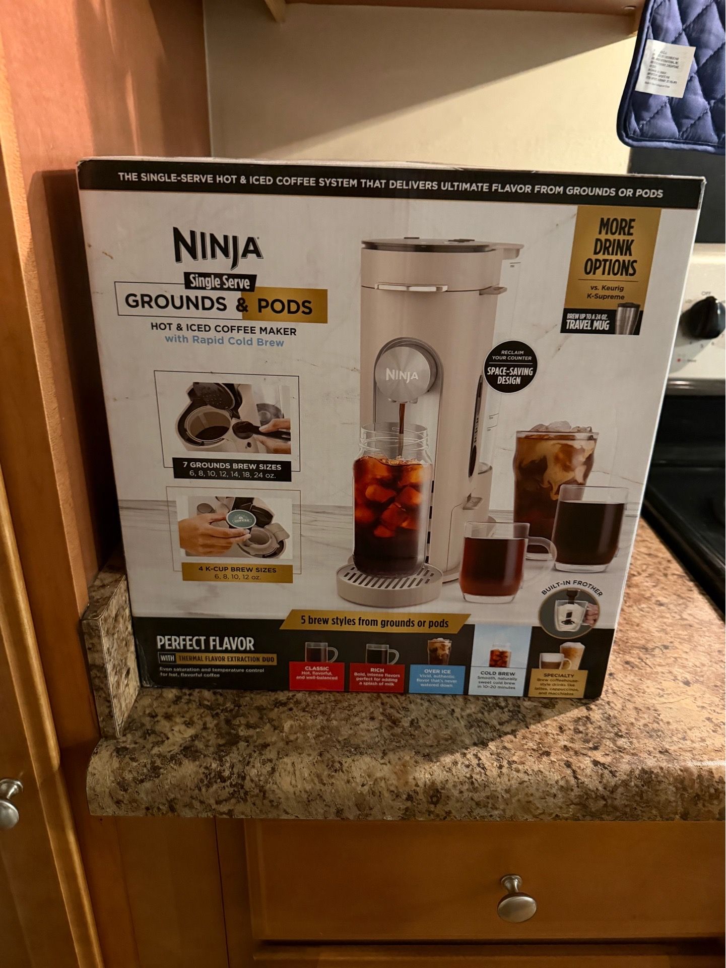 Ninja Single Serve Coffee Maker (Grounds & Pods) – New in Box