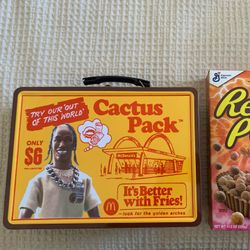 TRAVIS SCOTT x MCDONALDS Cactus Pack Vintage Metal Lunch Box Thermos