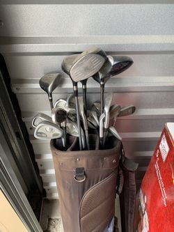 Assortment of golf clubs