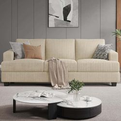 89 Inch Sofa with Extra Deep Seats Oversize, 3 Seater Sofa for Living Room, Modern Couch and Sofa, Comfy Armrests and Seats and Backrests, Easy Instal