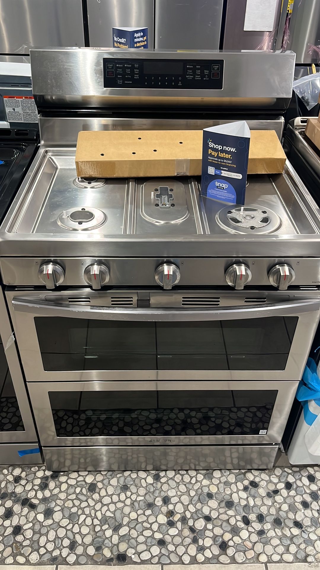 Samsung Gas Stove With Air Fryer In Stainless Steel 