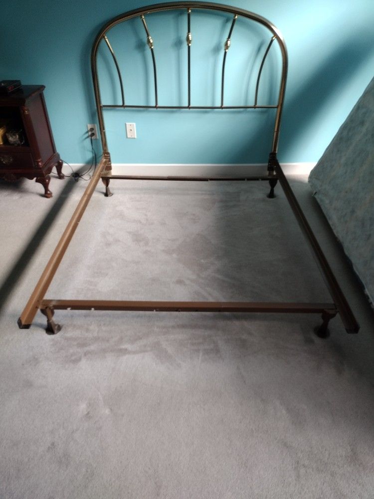 Full Brass Headboard And Frame