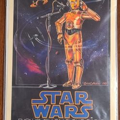 Vintage Star Wars Promotional Poster Public Radio 