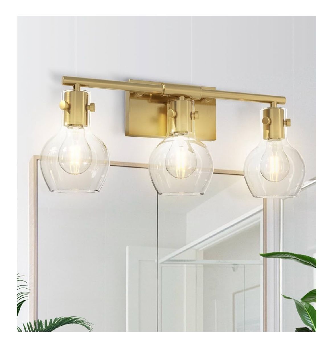 3-Light Bathroom Light Fixtures - SILVER , Modern Bathroom Vanity