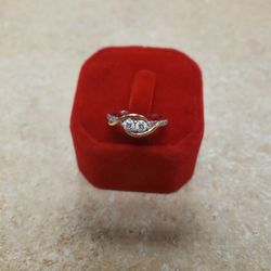 14k Yellow and White Gold Ever Us Diamond Ring