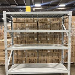 Warehouse Garage Shelving , 4 Tier Shelving Units Adjustable Metal Shelving 