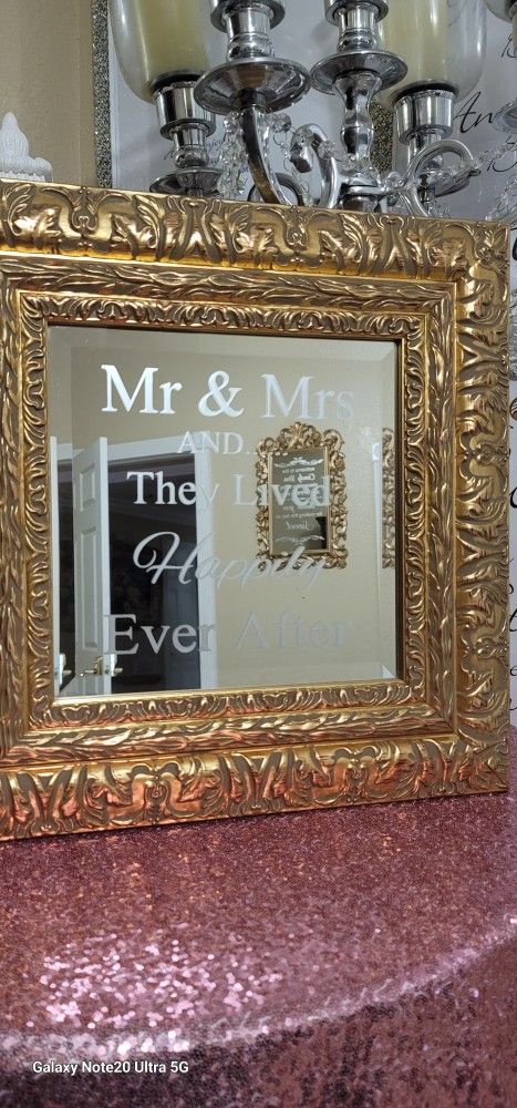 Mr & Mrs Gold Frame