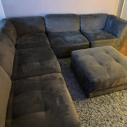 6-Piece Modular L-Shaped Sectional + Ottoman – Macy’s