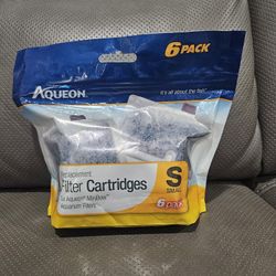 New Aqueon Fish Tank Filter Cartridges (6) Small