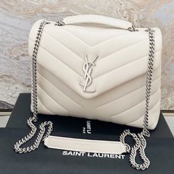 YSL shoulder bag white