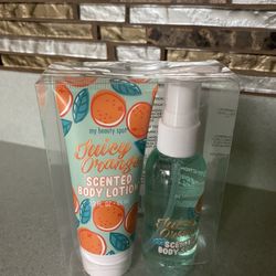 BRAND NEW JUICY ORANGE SCENTED BODY LOTION AND BODY MIST 