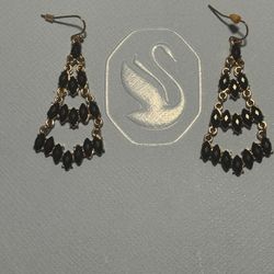 Black Chandelier Earrings 