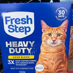 2 Fresh Step heavy duty litter (2boxes)