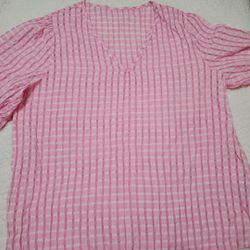 Gingham Pink And White Shirt