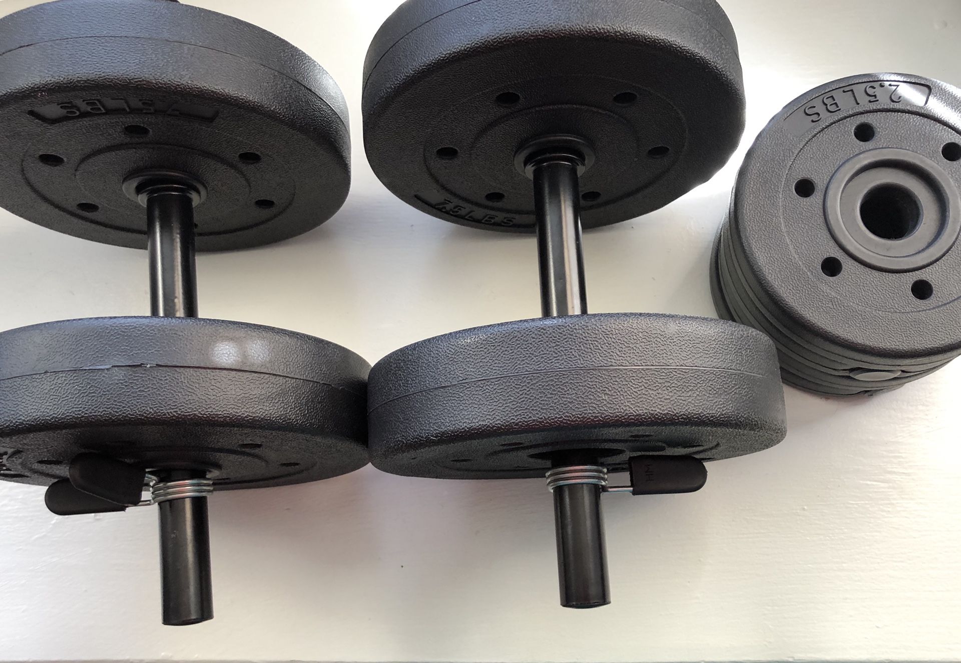 Gold’s gym vinyl dumbbell set 40 lbs