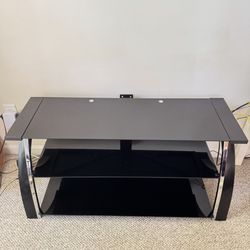 Black Glass TV Stand
