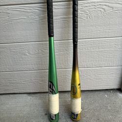 2 Baseball Bats Louisville 28” & Easton 29”