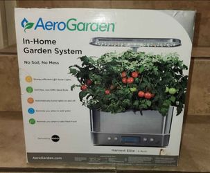 AeroGarden Harvest Elite (Stainless Steel) - 6 Pod Indoor Garden