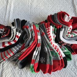 Assorted Christmas Kids No Show Socks, 20 Pairs