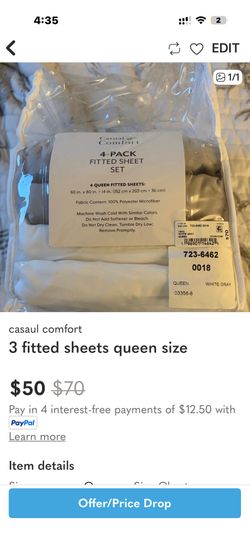 Three fitted queen size sheets