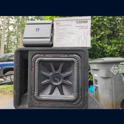 Kicker 12L7 Subwoofer Kicker Ported Box Alpine Amp Wiring Kit