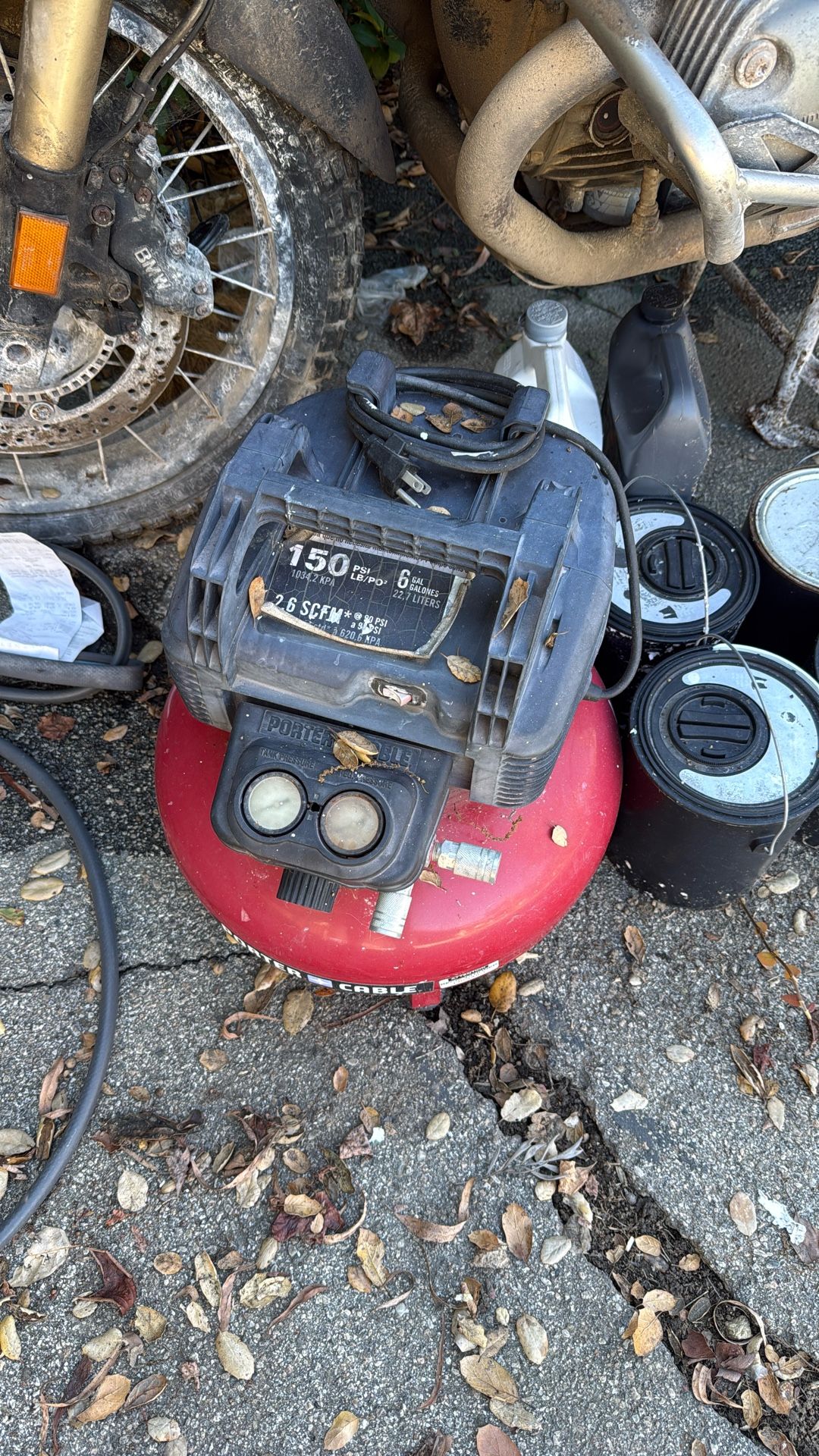 Porter-Cable Pancake Air Compressor – Used, Good Condition