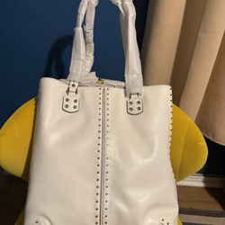 MICHAEL KORS LEATHER TOTE BAG