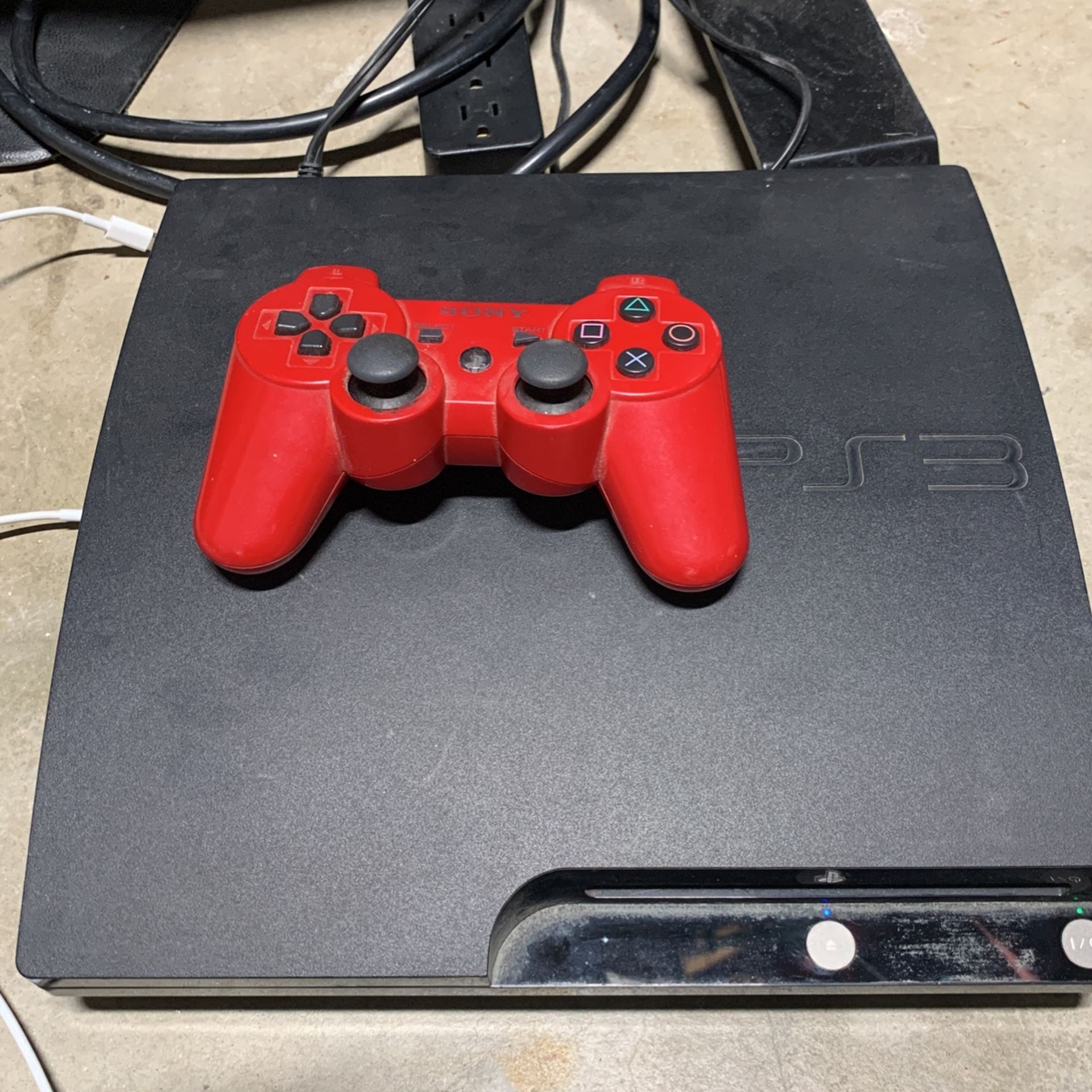 PS3 2 Controllers Few Games Microphone