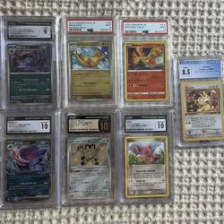 Pokemon Graded Cards Lot Of 7