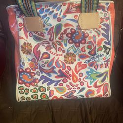 White Swirly Consuela Tote Bag 