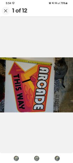 Video Game Arcade Metal Flat Sign Deocr 