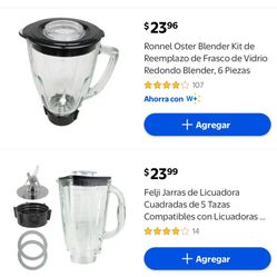 Vaso para tu licuadora, tiene su tapa sus navajas, en excelente condición