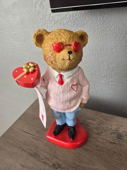 New Valentines 10" Teddy Bear Tabletop Decor