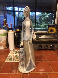 Lladro Large the dog Nose is glue