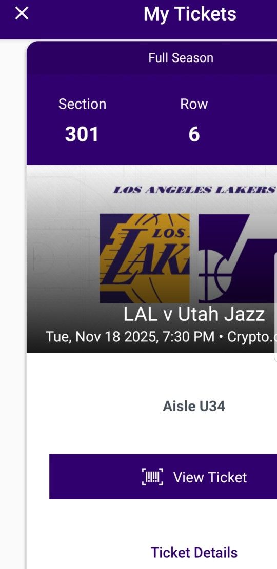 Lakers Vs Utah  Jazz