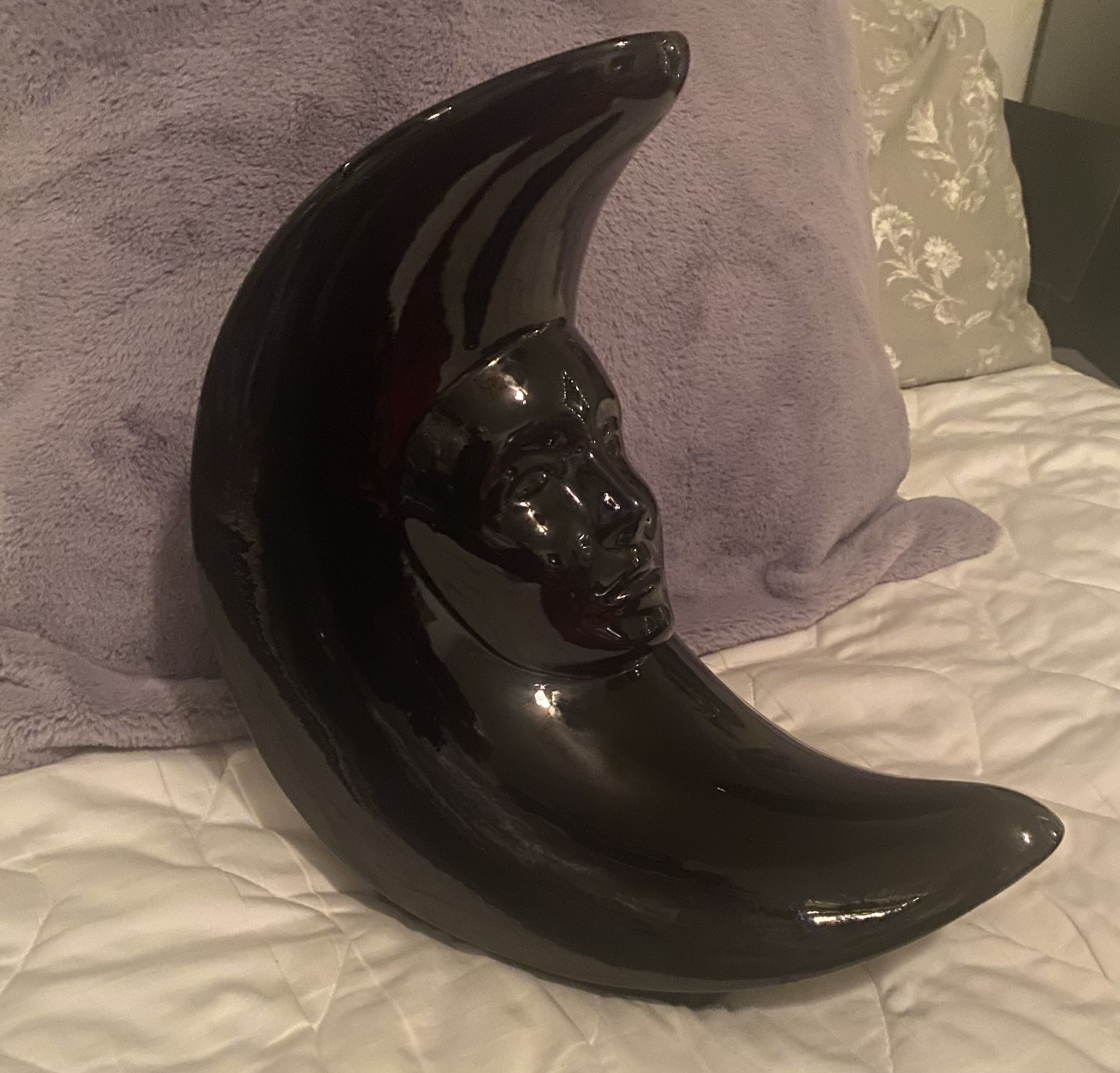 Mid Century Vintage Quarter Moon Face