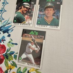 Oakland Atlantics Eighty Six Topps Baseball Cards Team Set 