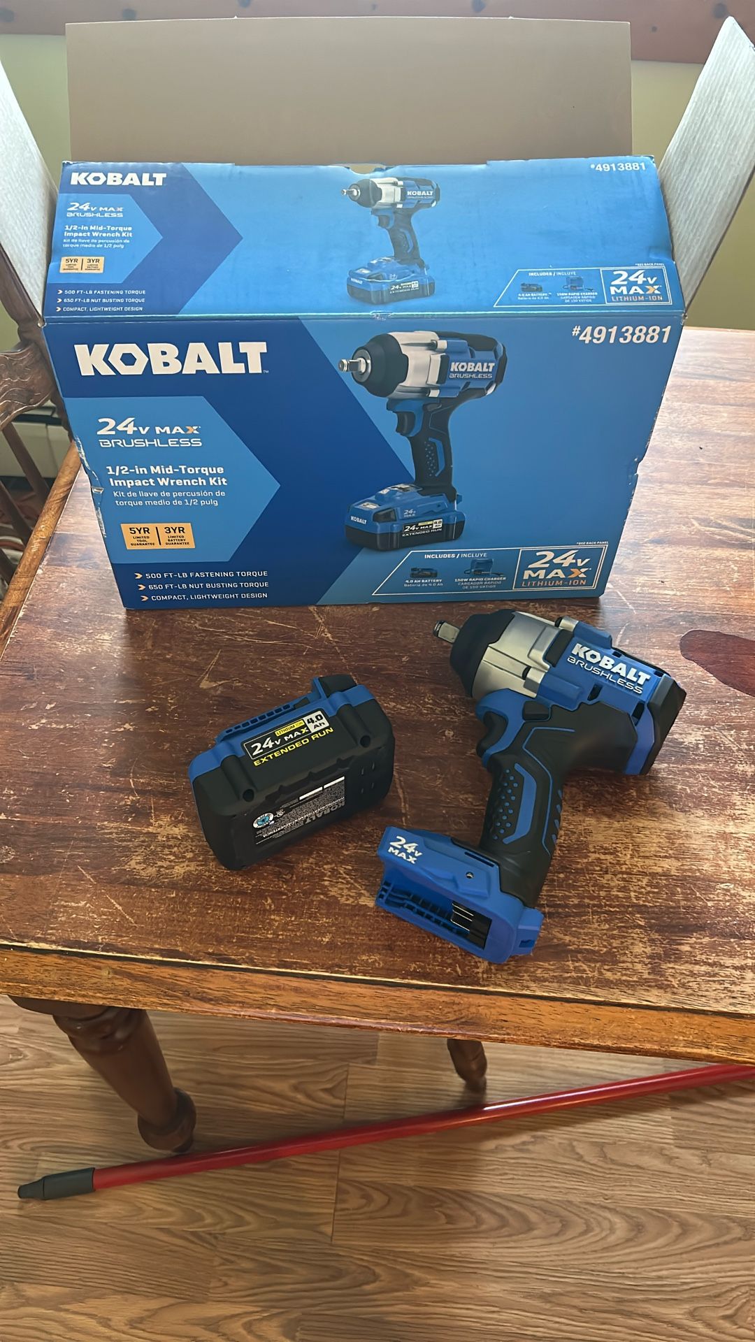 Cobalt 24 V Brushless Half Inch Impact